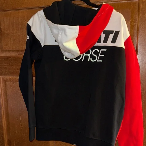 Ducati Corse Red and Black Zip-Up Hoodie - Picture 3 of 4